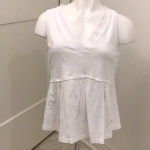 Anthropologie White Sleeveless Size L
